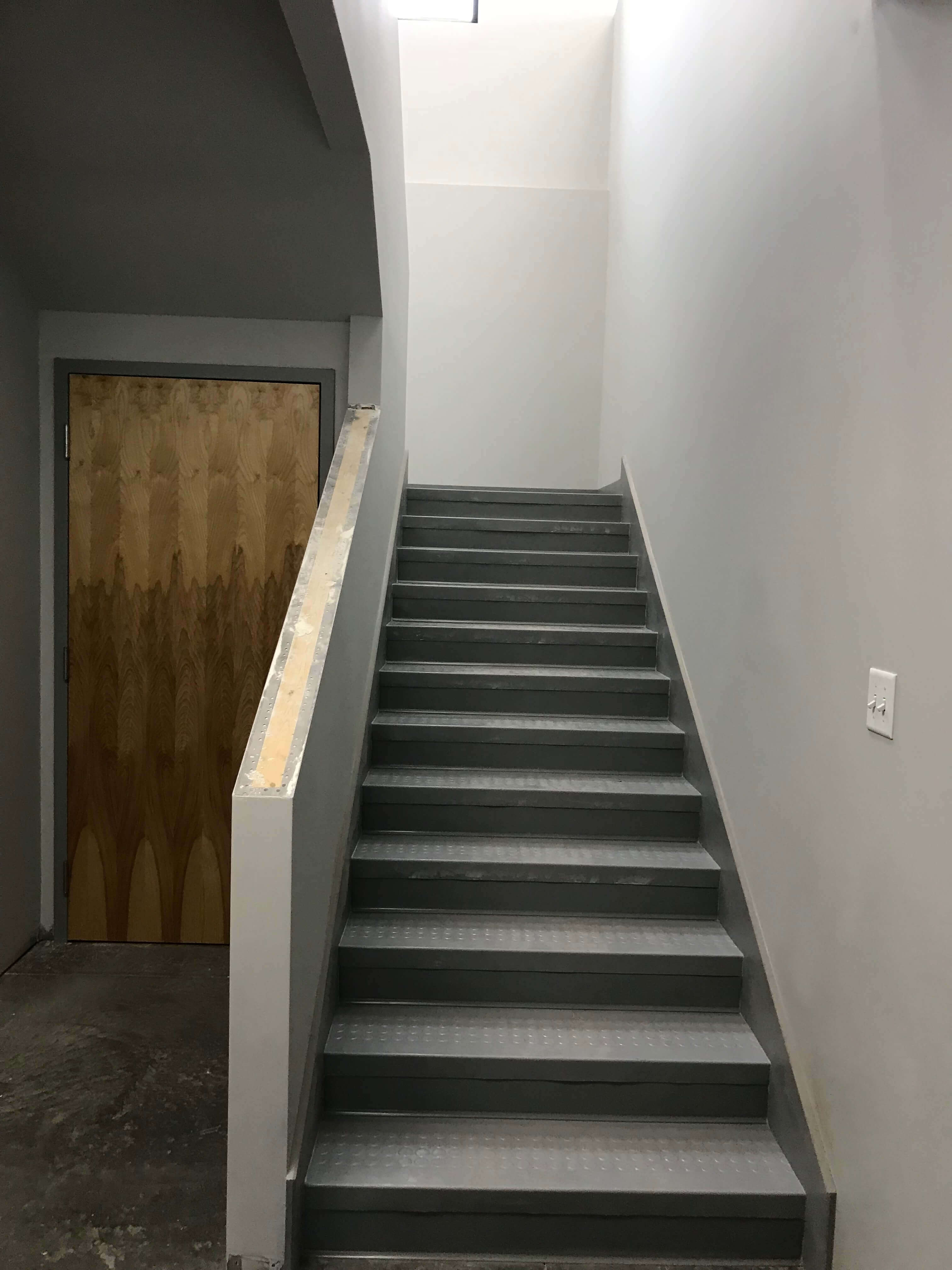 office stairwell under construction, office builders, commercial construction, commercial general contractors
