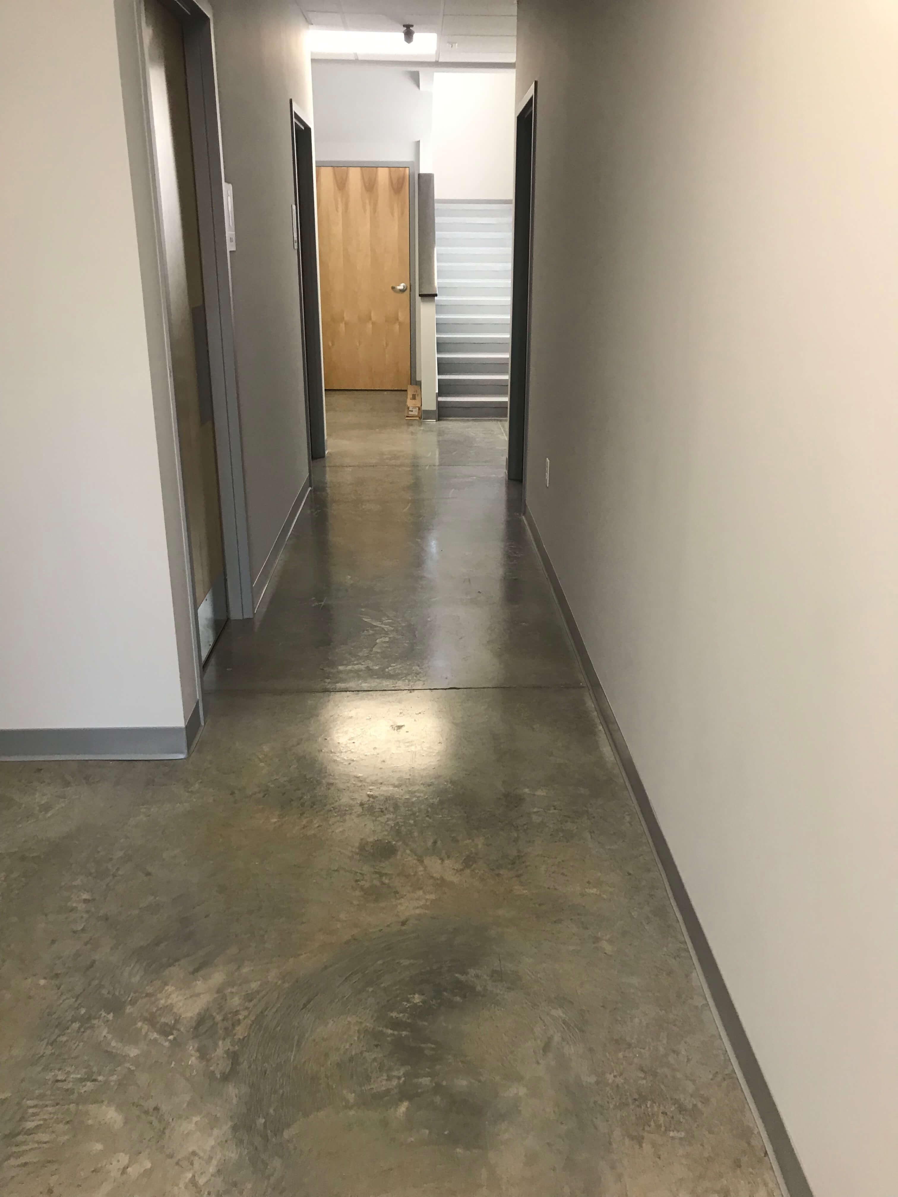 office hallway construction completed, office builders, commercial construction, commercial general contractors